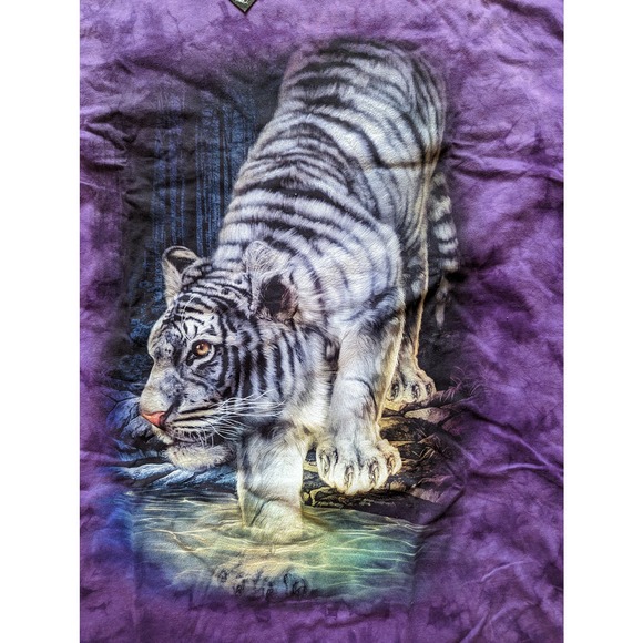 Caballo Super Glow Tye Dye Tiger Graphic T-shirt XXL - Picture 3 of 7